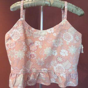 ALTAR’D STATE.  Size: L. Cindy Retro Flare Tank.  Lt. Pink Multi Halter.